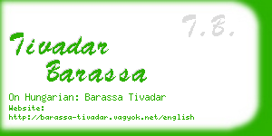 tivadar barassa business card